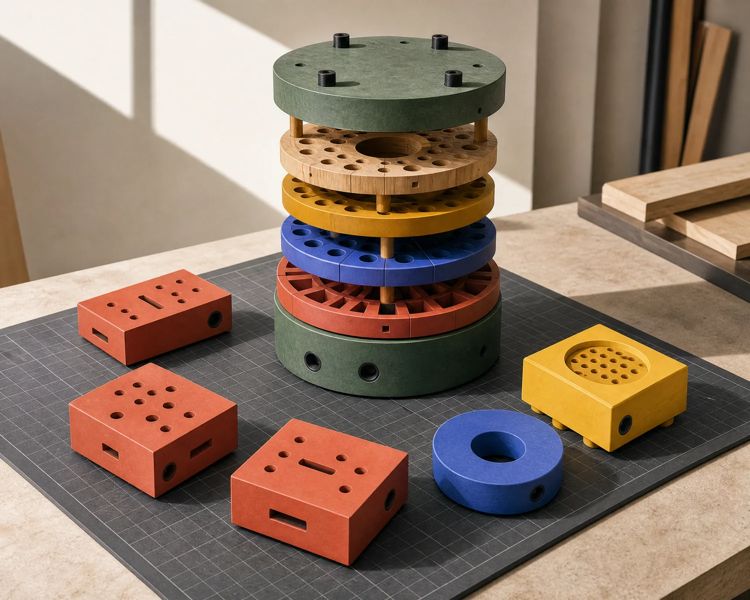 Layered physical model representing a durable data core