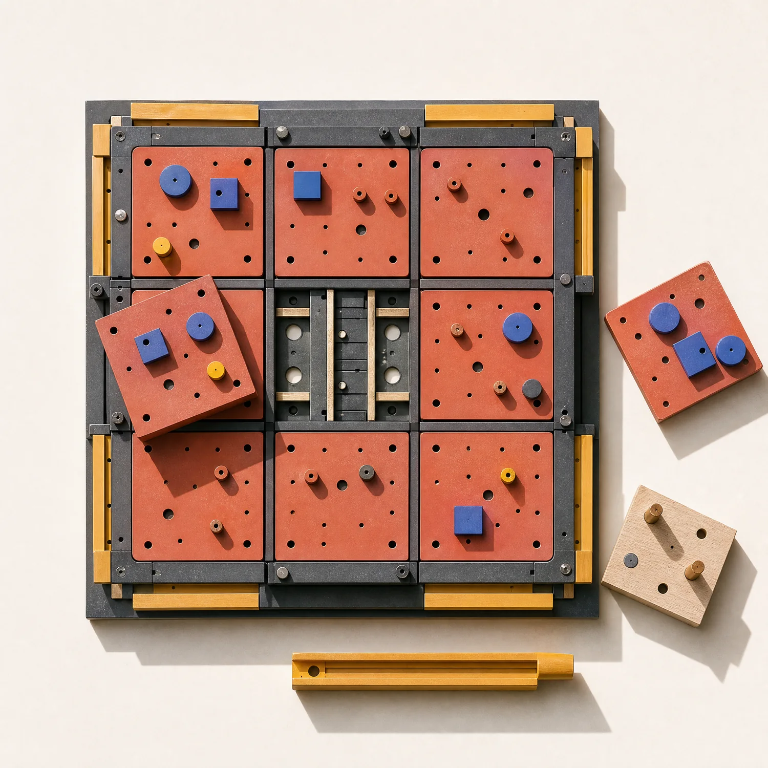 Removable system tiles in a maintenance grid