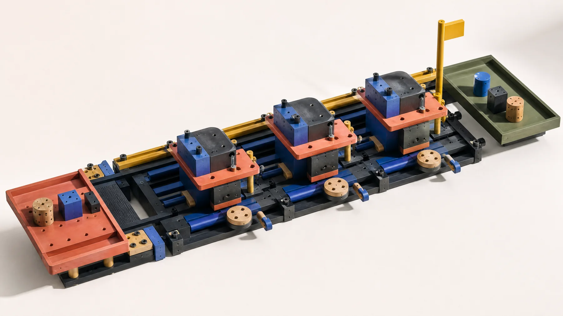 Physical observability bench showing a system path